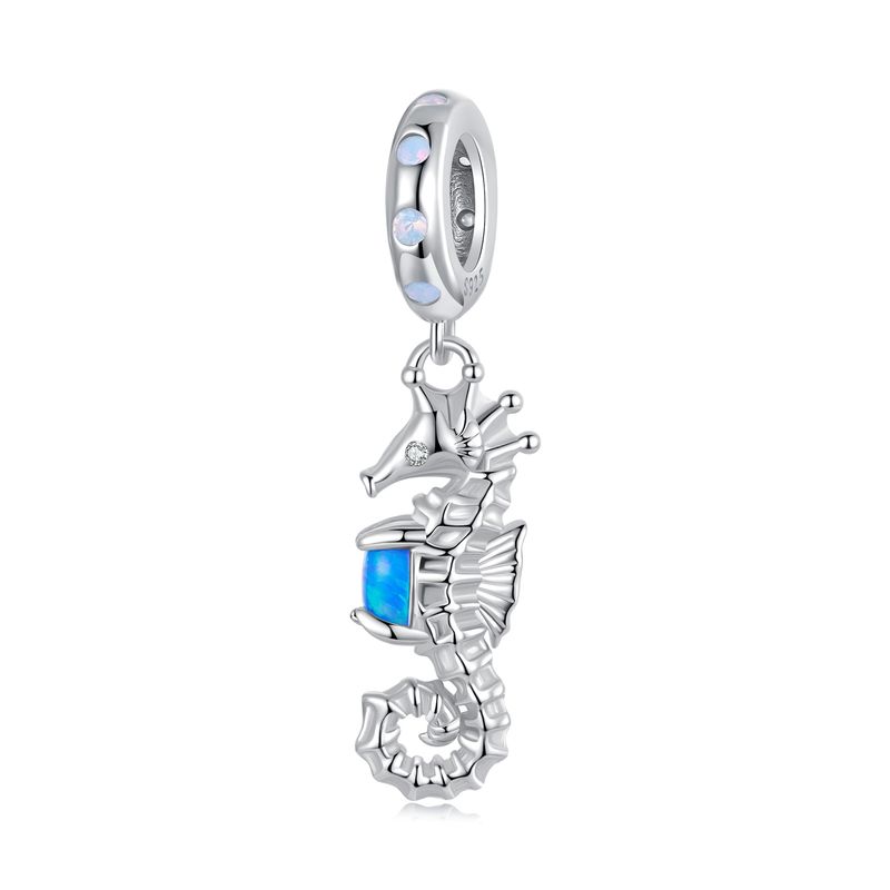Seahorse Pendant Charm Sterling Silver Charm ,BSC1121_voghion.com