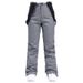 Pantalones con peto para snowboard, nieve y esquí para hombre y mujer, resistentes al viento, impermeables, cálidos y gruesos, para invierno_voghion.com