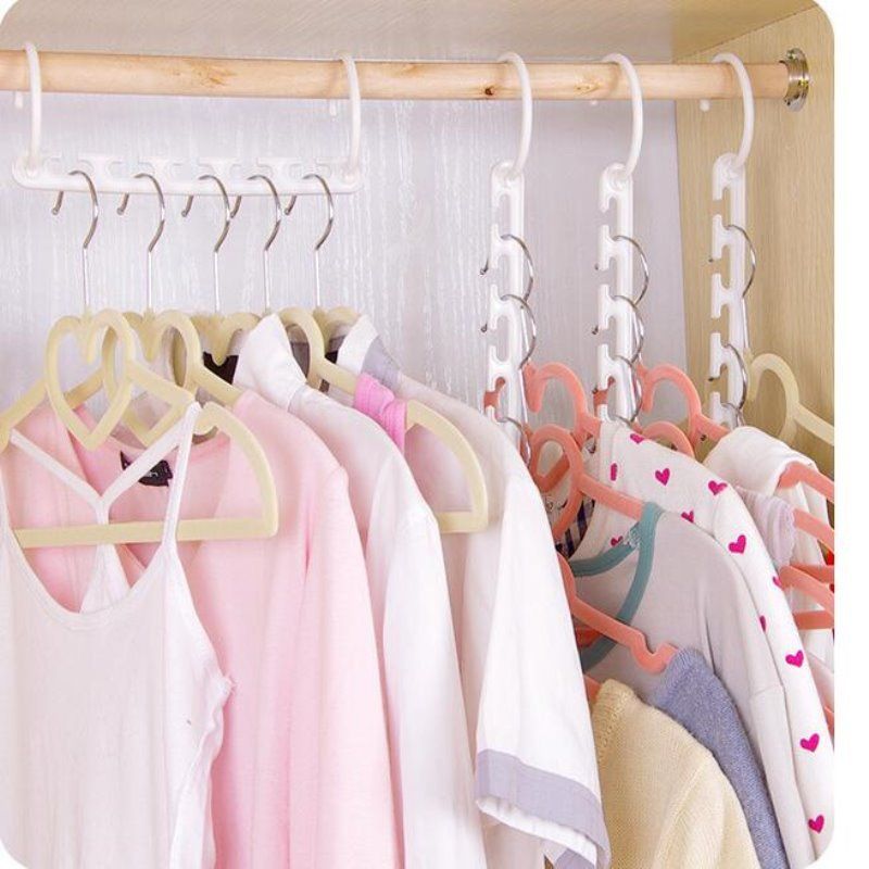 Multi-functional magic magic hanger hook folding rotating storage hanger spot_voghion.com