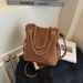 Korean Niche Drawstring Bucket For Women 2025 Autumn New Versatile Matte Stylish Chain Crossbody Bag_voghion.com