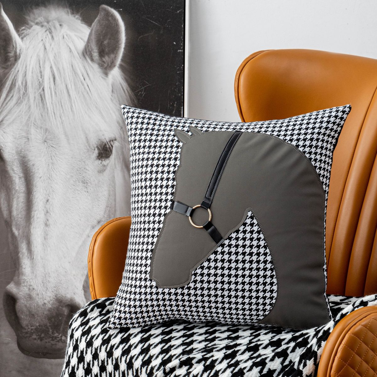 2025 Cuscino per cuscino per testa in stile INS di lusso leggero, modello in pelle pied de poule, cuscino per auto, cuscino lombare per casa_voghion.com