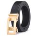 Cinturón de cuero para hombre, versátil, informal, con hebilla automática en forma de U y superficie suave._voghion.com