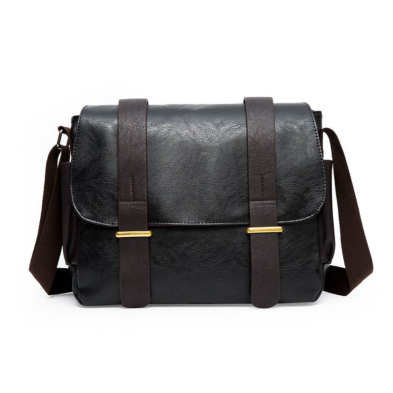 Nuovo stile coreano in pelle PU da uomo, borsa a tracolla orizzontale con tracolla, tendenza moda, zaino porta attrezzi_voghion.com