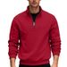 Men's Fleece Zip-Up Hoodie - Soft & Warm Pullover With Stand Collar, Relaxed Fit, Heavyweight Knit For Casual Wear (Multiple Colors & Sizes)_voghion.com