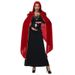 Ogrtač za odrasle, tamni gotički kostim za vješticu, vampir, crno-crveni_voghion.com