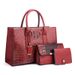 Women's Bags Retro Crocodile Pattern Large Capacity Single Shoulder Crossbody Bag_voghion.com