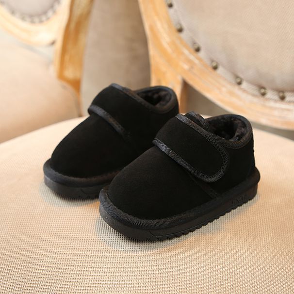 Children's shoes winter baby cotton shoes Korean version children's genuine leather snow boots Korean version thickened_voghion.com