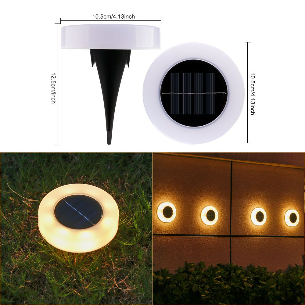 Solar-Bodenleuchten für den Außenbereich, wasserdichte LED-Garten-Landschaftswegleuchten für Hof, Rasen, Terrasse, Auffahrt – Warmweiß/Kaltweiß (2er-Pack)_voghion.com