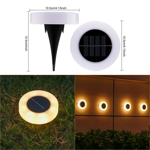 Solar-Bodenleuchten für den Außenbereich, wasserdichte LED-Garten-Landschaftswegleuchten für Hof, Rasen, Terrasse, Auffahrt – Warmweiß/Kaltweiß (2er-Pack)_voghion.com