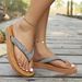 Damenschuhe Große Größe Damenschuhe Sommer Neue Strass Clip Toe Flache Freizeitschuhe Flip-Flops Strandschuhe_voghion.com