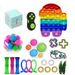 Relief And Stress Relief Toy Set: Noodle Rope, Fidget Cube, Stress Relief Woven Net, Massage Ring_voghion.com