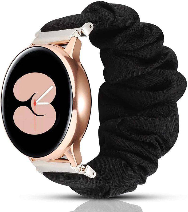Elastisk nylonløkkerem for Samsung Galaxy Watch 4 40 mm 44 mm bånd Scrunchies armbånd for Samsung Galaxy Watch4 Classic 42/46 mm_voghion.com