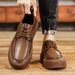 Genuine 2024 spring new high-end brown leather men's business British breathable commuting casual shoes_voghion.com
