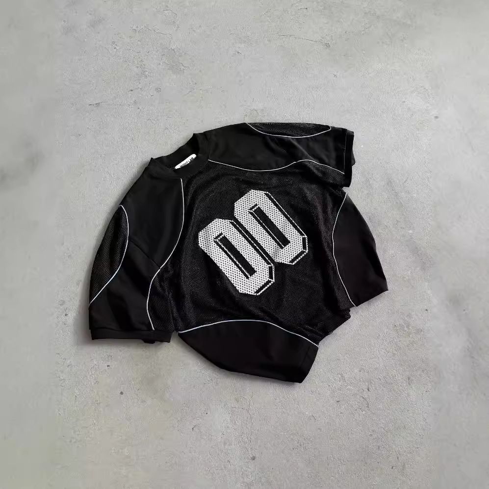 Magliette sportive traspiranti estive da uomo e da donna, con motivo tridimensionale digitale in rete, comode e comode._voghion.com