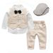 Children's Spot Kleinkind Jungen und Mädchen Gentleman Anzug Hemd Weste dreiteiliges Set_voghion.com