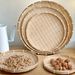 Perforated Sieve Handmade Basket Woven Round Household Storage Farmhouse Decoration Products Drying Bamboo Weaving_voghion.com
