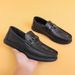 Business Casual Leather For Men, Crocodile Pattern, Youth Trendy Flat Driving Slip-On All-Season Single Shoes, Cowhide_voghion.com