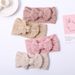 European and American Autumn Winter new children's hair accessories nylon jacquard bow baby headband baby fontanelle wide hair band_voghion.com