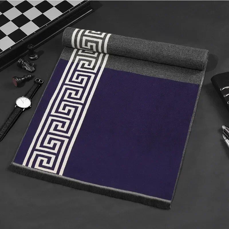 Sciarpa da uomo d'affari di marca di nuova moda Scialle di cashmere Sciarpe calde invernali di alta qualità da uomo_voghion.com