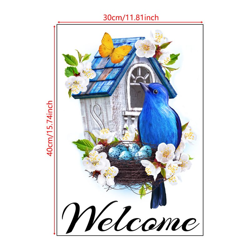 Witamy, Blue Bird, PVC N1766, Salon, Naklejka na drzwi sypialni, Matowa naklejka ścienna_voghion.com
