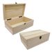 Plain Wood Wooden Rectangular Hinged Storage & Christmas Eve Boxes - CHOOSE SIZE_voghion.com