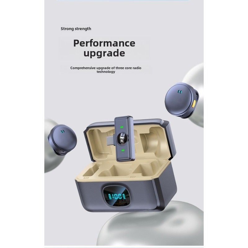 The new Q8 wireless lavalier microphone, a professional digital display noise reduction with built-in reverb for live broadcast_voghion.com