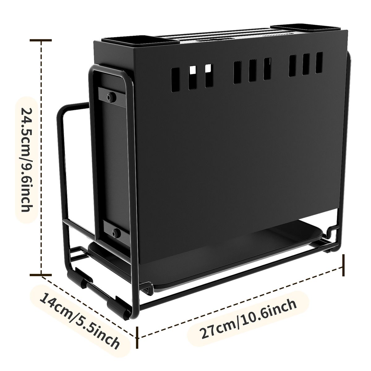 Köksknivhållare Ej stansad väggmonterad knivhållare Förvaringsställ Hushållsavtappning Kökskniv Ätpinnar Förvaringsställ_voghion.com