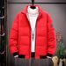 Men's Winter Puffer Jacket With Stand Collar Thickened Down Alternative Coat, Unisex Oversized Zip-Up Parka For Cold Weather_voghion.com