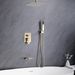 Brushed Gold 10 inches Rain Shower Faucet Sets Complete With Shower System_voghion.com
