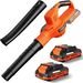 Leaf Blower Cordless - 21V Electric 2 Batteries and Charger, 2 Speed Mode, 2.0Ah Lightweight Battery Powered Leaf Blowers for Lawn Care, Patio, Blowin_voghion.com