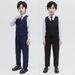 Children's Clothing Autumn New Processing Cross Border Foreign Trade Boy's Dress Suit Vest Shirt Three Piece Four Piece_voghion.com