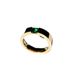Card Set Natural Emerald Zircon Ring Gold-plated Green Men's Simple And Trendy Ins Domineering Style_voghion.com