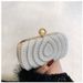 New For Women Sweet Lady Clutch Socialite Water Drop Pearl Chain Party Evening Bag_voghion.com
