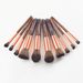 Professionelles 10-teiliges Make-up-Pinsel-Set in Braun, abgewinkelt, flacher Schwanz, Holzgriff, Puder, Grundierung, Augenmischung, Kosmetikpinsel, Schönheits-Make-up-Tools_voghion.com