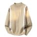 Herren Oversize-Strickpullover – Dicker und weicher Rundhalspullover (Beige/Khaki/Grau, Größen M-4XL)_voghion.com
