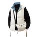 Reversible Puffer Vest Winter Sleeveless Quilted Jacket , Thickened Polyester Fill Stand Collar Zip-Up Streetwear Unisex Layering Essential_voghion.com