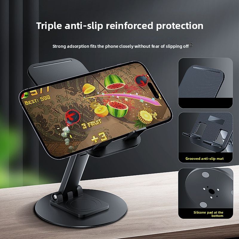 Telefon Desktop 360 Rotation Einstellbar Faltbar Zum Ansehen Von Shows Live-Streaming Universal Tablet Lazy Stand Verdickt_voghion.com