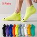 5 Pairs New Summer Cotton Men's Socks Short Thin Casual Mesh Breathable Boat Socks Fashion Comfortable Street Style Sockke Gift_voghion.com