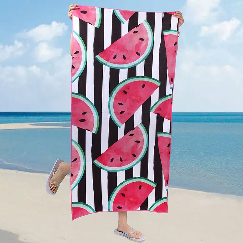 Ultramiękki ręcznik plażowy z mikrofibry – szybkoschnący, chłonny i odporny na piasek, idealny do pływania, opalania i podróży (nadruk dwustronny, lekki)​_voghion.com