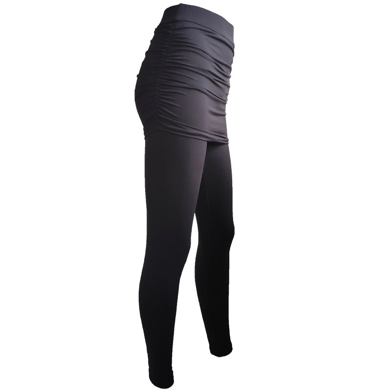 Γυναικεία πλισέ φούστα ψεύτικη δύο κολάν culottes κολάν αδυνατίσματος_voghion.com
