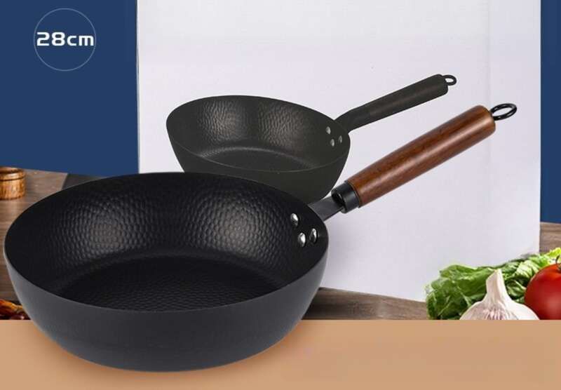 Japanischer Topf aus extrem gusseisernem Topf mit flachem Boden, Fischschuppenmuster, unbeschichtet, antihaftbeschichteter Eier-Steak-Bratpfanne, Gas-Universaltopf_voghion.com