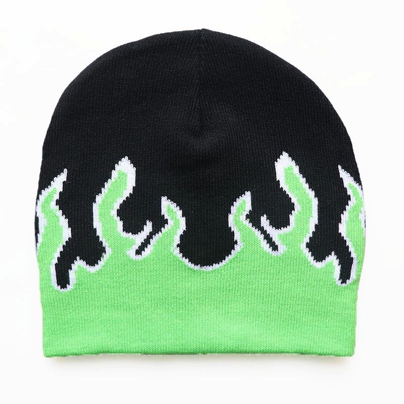 Men's and women's knitted hats, flame pullover hats, knitted hats to keep warm, new men's and women's trendy outdoor wool hats_voghion.com