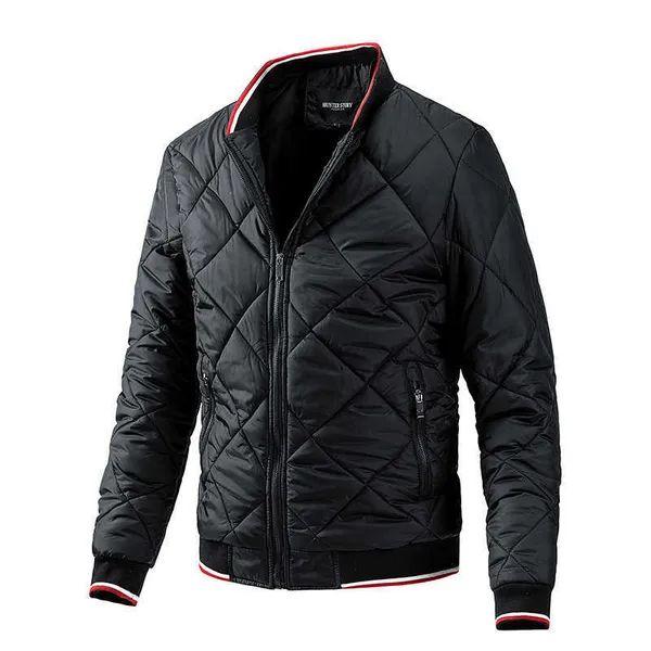 Vestes pour hommes mode hiver automne Parkas coupe-vent épais chaud veste à carreaux manteau couleur unie en plein air T221017_voghion.com