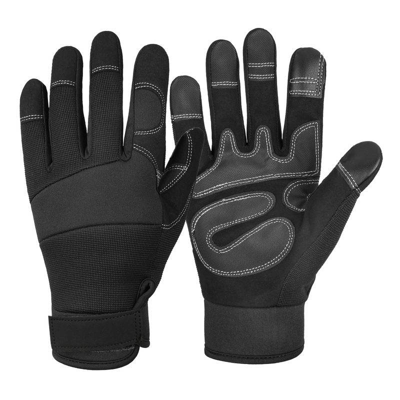 Guantes mecánicos de microfibra para pantallas táctiles, jardinería, plantación, mantenimiento, manipulación, transporte, conductor, guantes de trabajo resistentes al desgaste._voghion.com