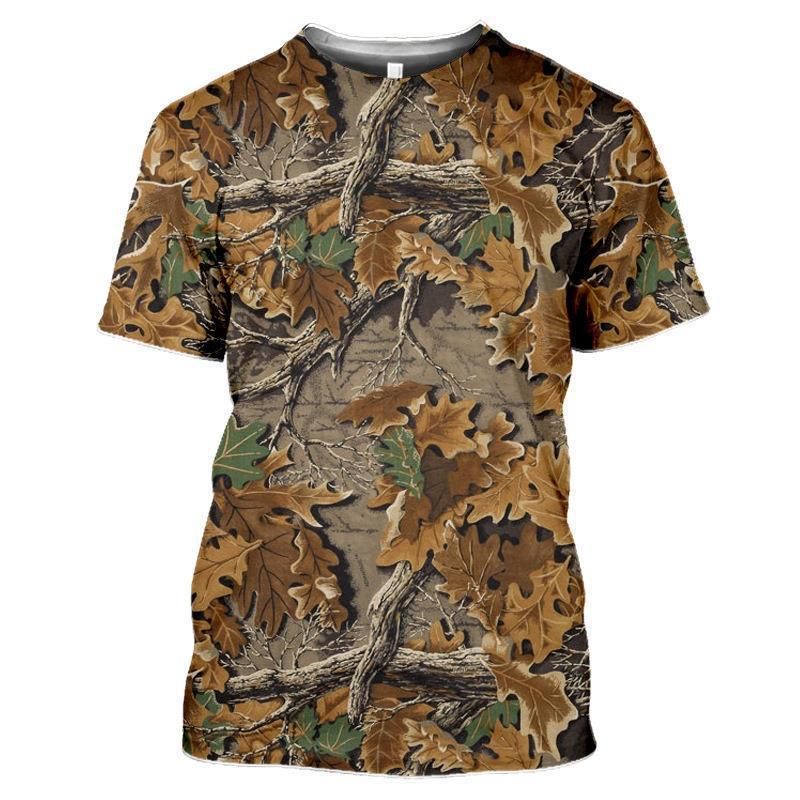 T-shirt imprimé 3D pour couple, motif camouflage de la jungle, pour homme et femme, pour le sport et les loisirs, manches courtes_voghion.com