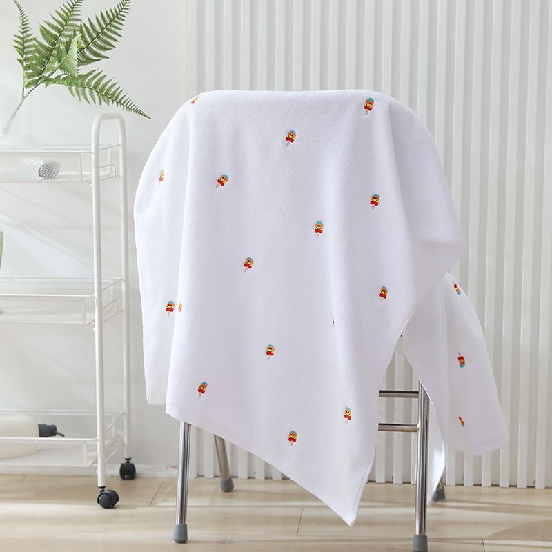 Avocado Full-Embroidered 100% Cotton Bath Towel - Oversized Soft & Highly Absorbent Adult Towel​_voghion.com
