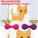 Silicone Products, Pet Sound Sticks. Colored Ringing Paper Cat Teasing Sticks, Handmade Fringed Cat Toys, Cat Teasing Sticks_voghion.com