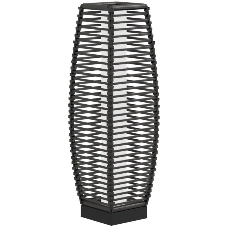 Solar Lights Auto LED Po Lantern Lighting Pathway Driveway Light Garden Rattan On/Off With For Decorative Outdoor Floor & Lamp,_voghion.com