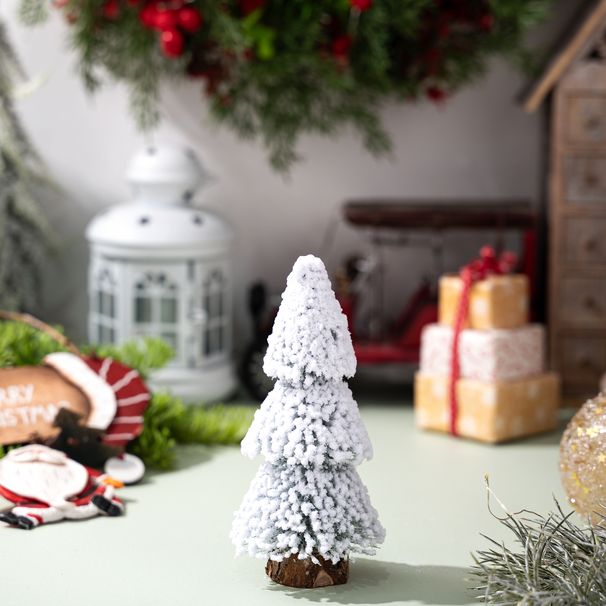 Mini Cedar Christmas Tree Decorations For Tabletop, Small Artificial Christmas Tree For Holiday Home Decor, Festive Centerpiece_voghion.com