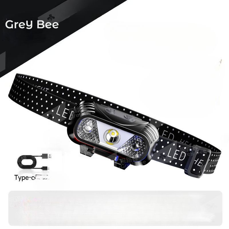 LED Headlamp Super Bright Rechargeable Head-Mounted High-Intensity Sensor Flashlight Small Portable Night Fishing Light_voghion.com